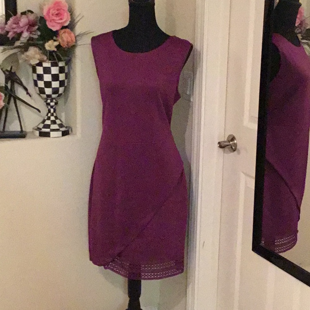 Elegant Purple Sleeveless Dress